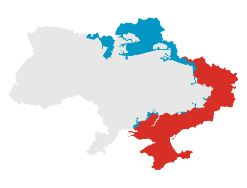 Ukraine land under Russia occupation